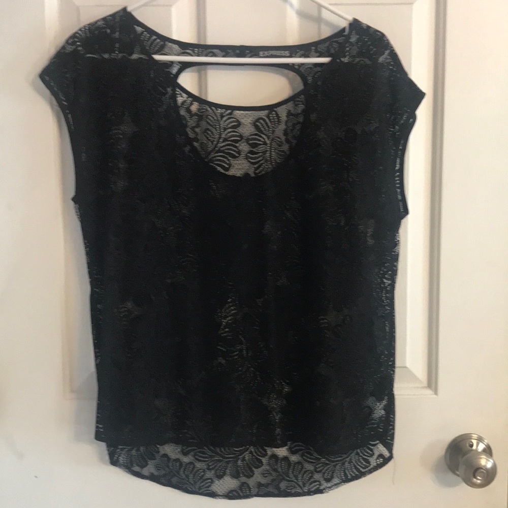 NWOT - Express lace top - Small - black